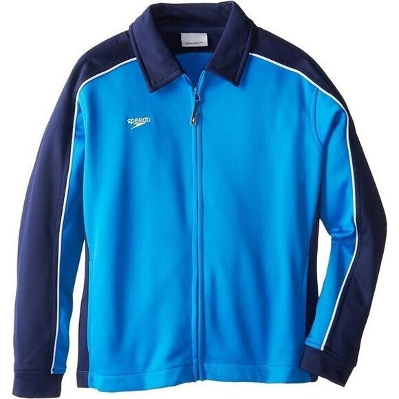 Speedo Youth Streamline Warm Up Jacket Speedo Vibrant Navy/Blue Size Small New - Picture 1 of 2